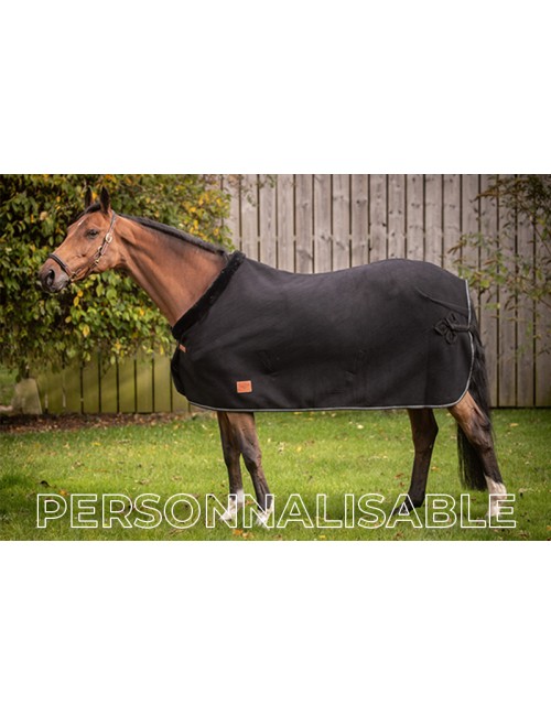 Paddock sports - Chemise Polaire Diagonal Personnalisable - Noir