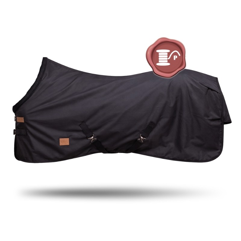 Paddock sports - Chemise Rib-Stop - Noir Personnalisable