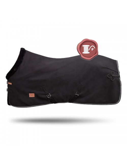 Paddock sports - Chemise Polaire Diagonal Personnalisable - Noir